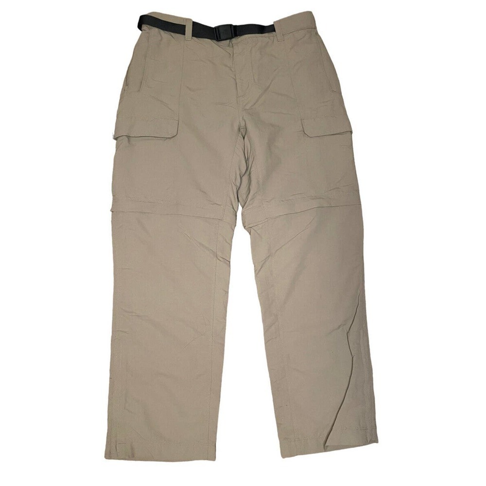 The North Face Belted Convertible Hiking Pants Men’s Large 35x 30.5 Khaki Nylon